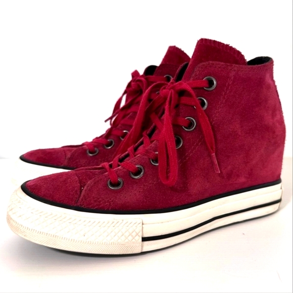 Converse Chuck Taylor Womens Dahila Lux Mid Hidden Platform Wedge - Picture 4 of 9